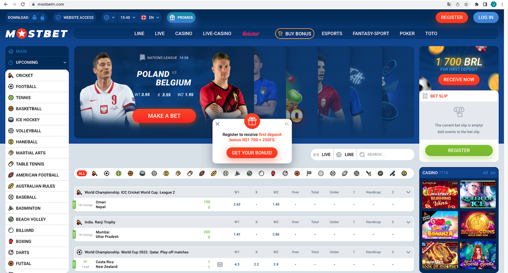 Mostbet Casino rəsmi saytı